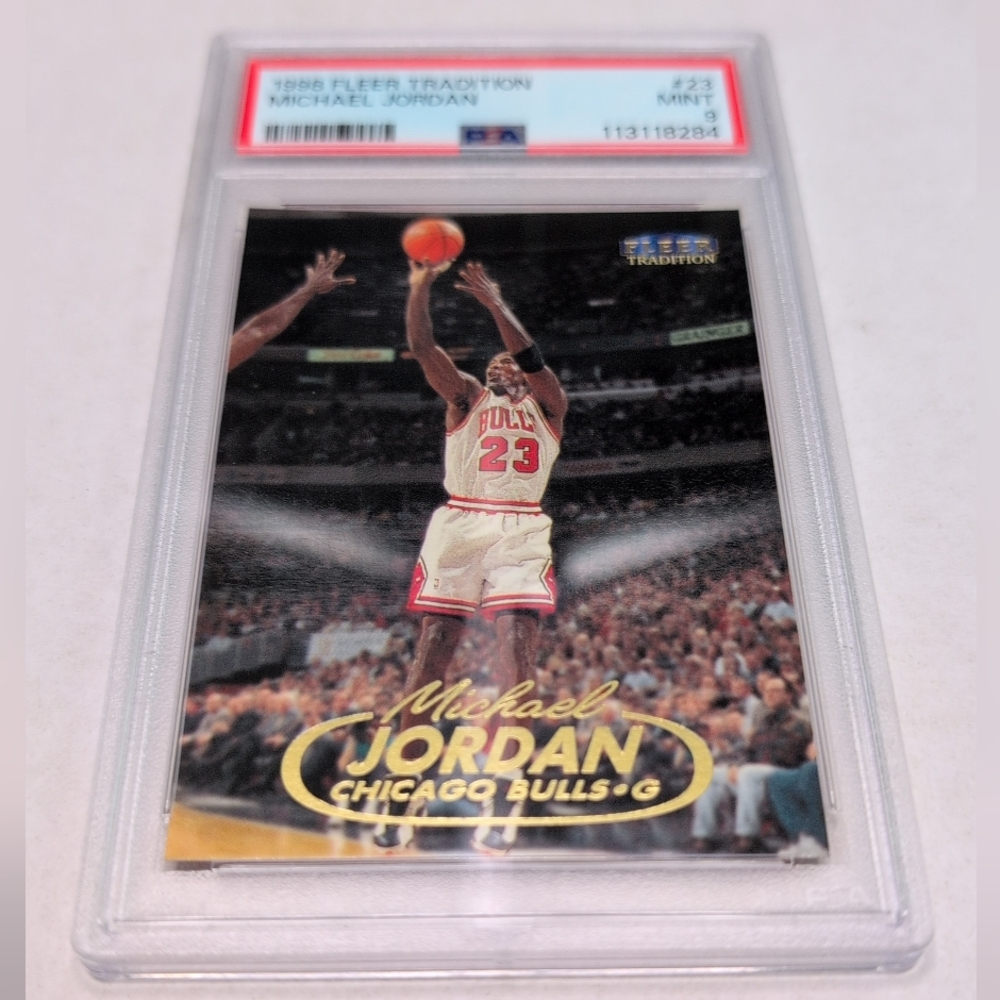 PSA 9 MINT - 1998 Fleer Tradition - MICHAEL JORDAN #23
